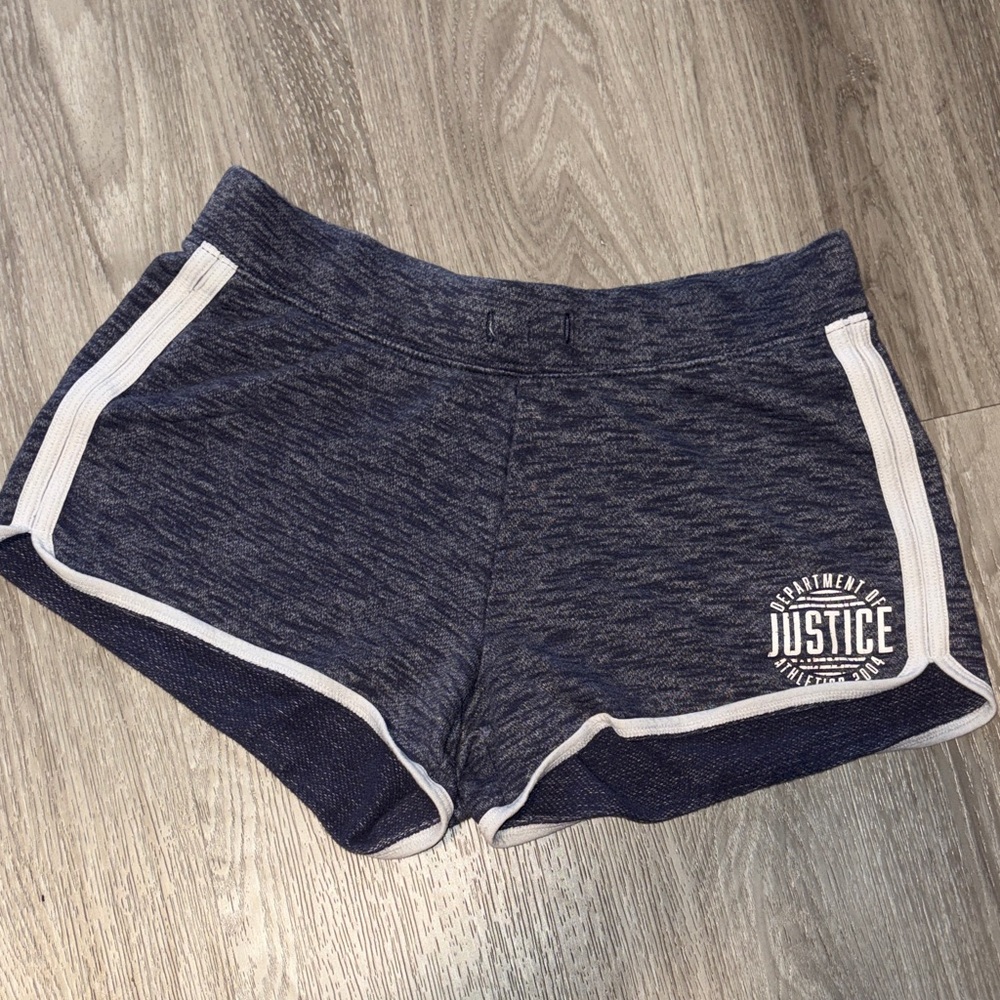 Justice Heathered Navy Women's Athletic Shorts